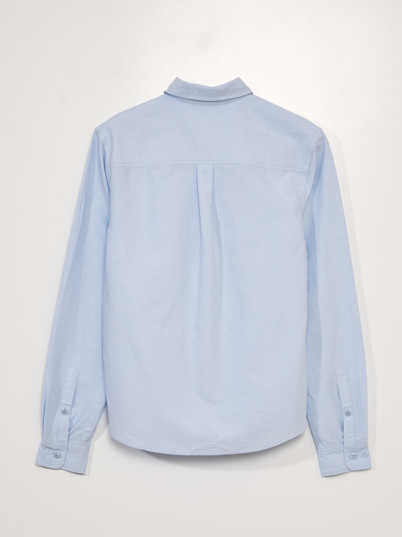 Chambray-Hemd – Kollektion zum einfachen Anziehen Blau - Kiabi