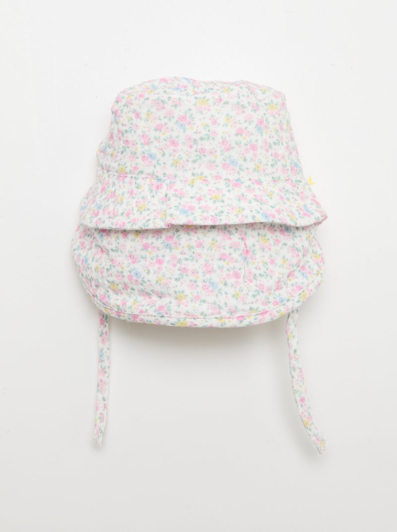Chapeau avec lien à nouer 'Marie' Rose pâle - Kiabi