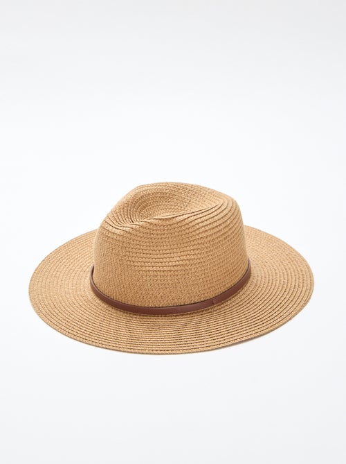 Chapeau de paille forme panama - Kiabi