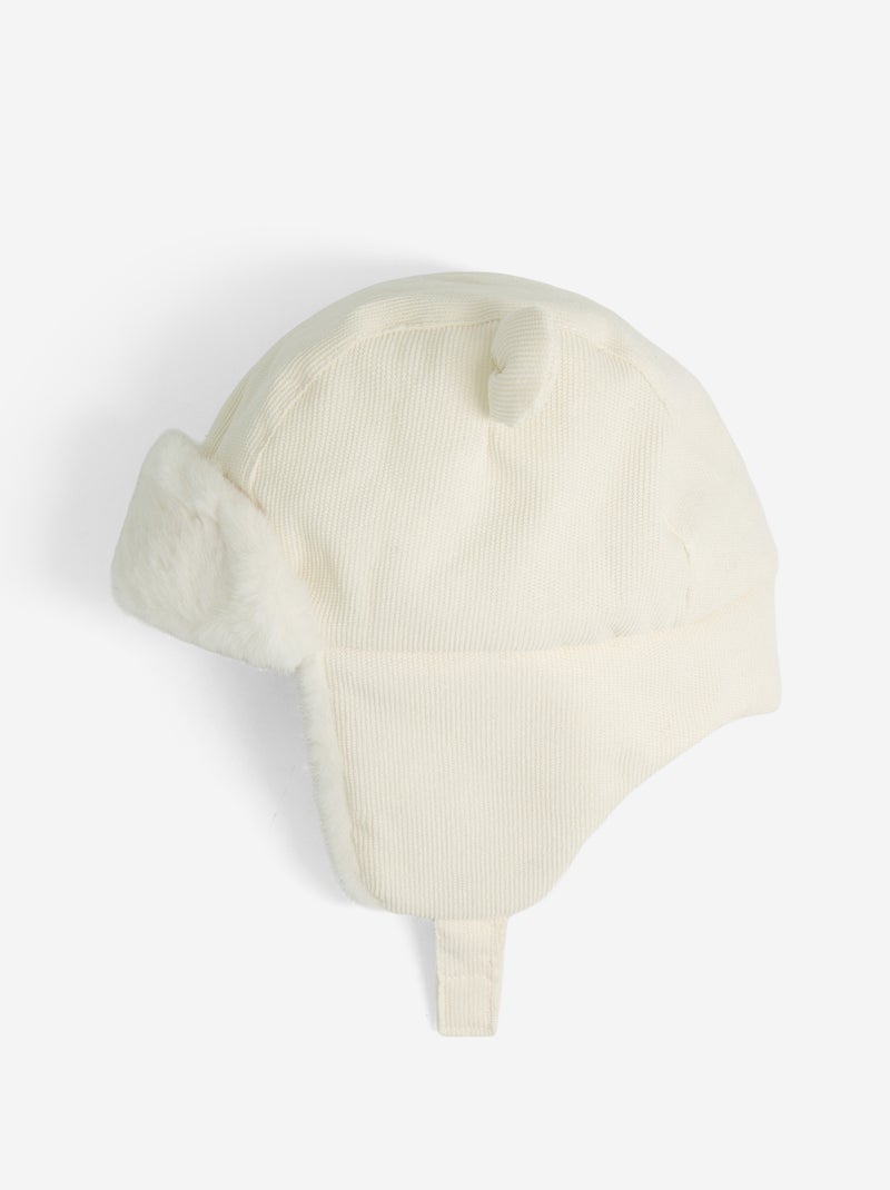 Chapka foderata con orecchie fantasiose sulla parte superiore Beige - Kiabi