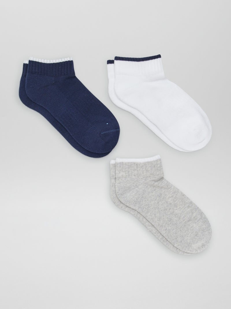 Chaussettes courtes de sport Bleu - Kiabi