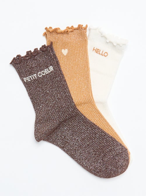 Chaussettes fantaisies à paillettes - Kiabi