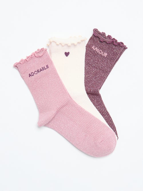 Chaussettes fantaisies à paillettes - Kiabi