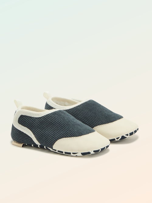 Chaussons côtelés à scratchs - Motricité 2 '4 pattes' - 'Kitchoun' - Kiabi Chaussons côtelés à scratchs - Motricité 2 '4 pattes' - 'Kitchoun' - Kiabi
