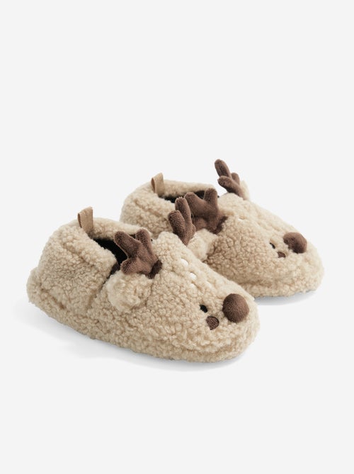 Chaussons en matière moutonnée - Kiabi Chaussons en matière moutonnée - Kiabi