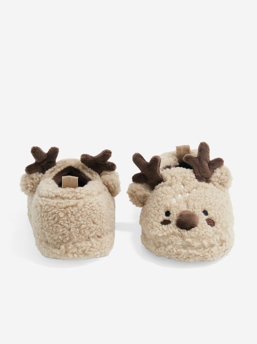 Chaussons en matière moutonnée - Kiabi Chaussons en matière moutonnée - Kiabi