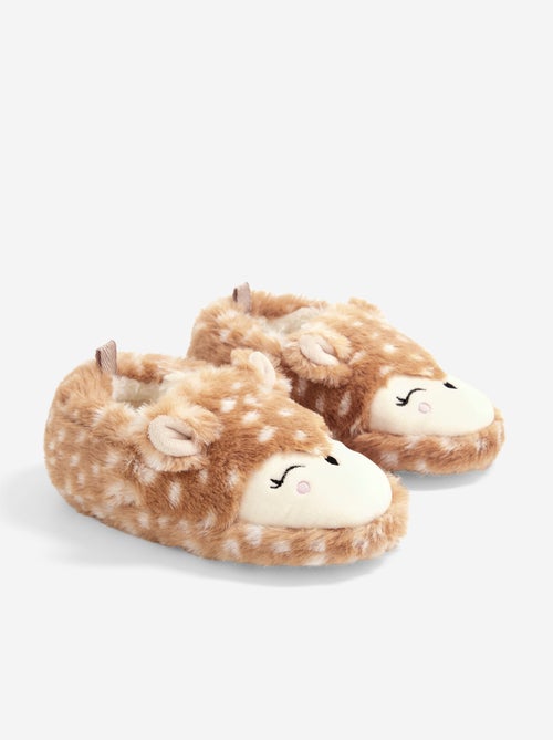 Chaussons en matière moutonnée - Kiabi