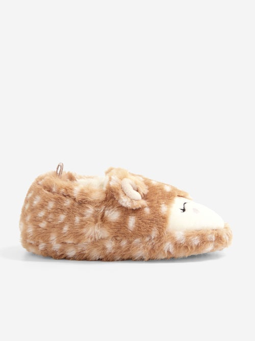 Chaussons en matière moutonnée - Kiabi