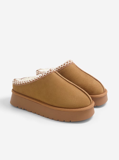 Chaussons forme sabot fourrés - Kiabi Chaussons forme sabot fourrés - Kiabi