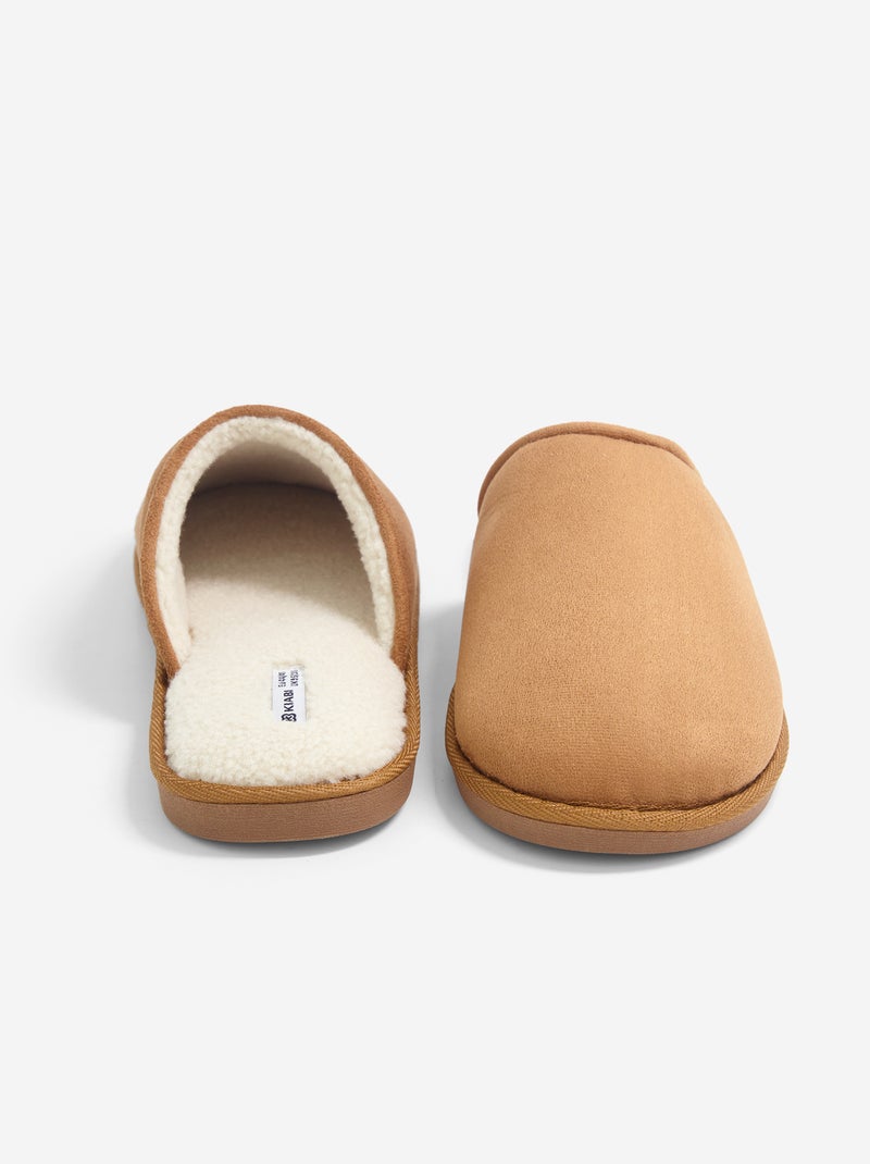 Chaussons fourrés Marron - Kiabi