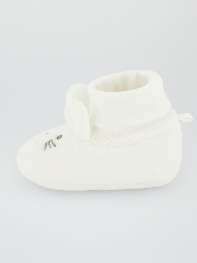 Chaussons 'Lapin' Blanc - Kiabi