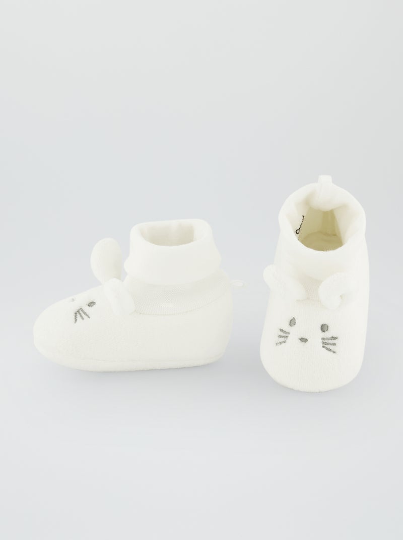 Chaussons 'Lapin' Blanc - Kiabi