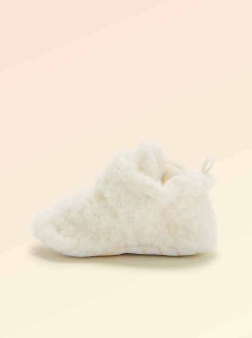 Chaussons montants effet moutonné - 'Kitchoun' - Kiabi
