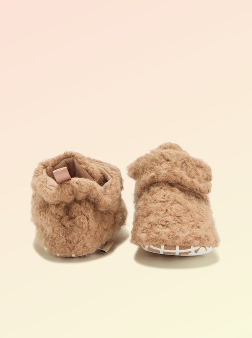 Chaussons montants effet moutonné - 'Kitchoun' - Kiabi