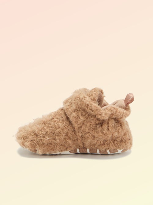 Chaussons montants effet moutonné - 'Kitchoun' - Kiabi