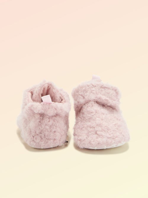 Chaussons montants effet moutonné - 'Kitchoun' - Kiabi