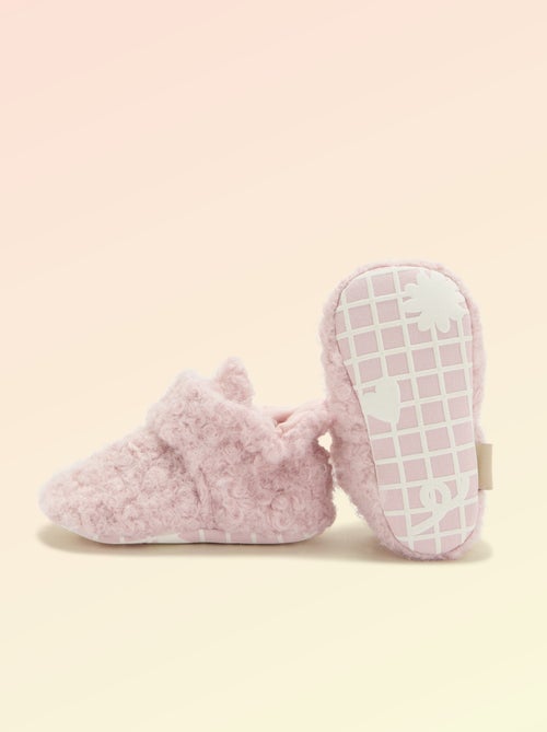 Chaussons montants effet moutonné - 'Kitchoun' - Kiabi