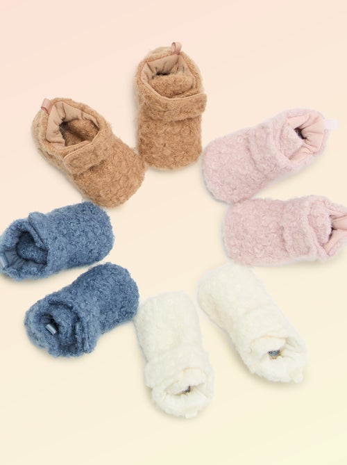 Chaussons montants effet moutonné - 'Kitchoun' - Kiabi