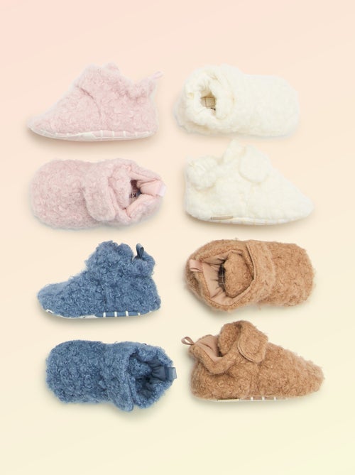 Chaussons montants effet moutonné - 'Kitchoun' - Kiabi