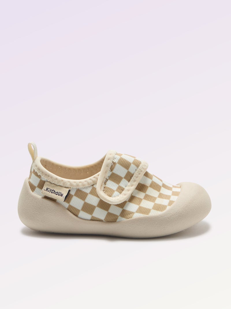 Chaussons motricité 3 '1ers pas' - Kitchoun Beige - Kiabi