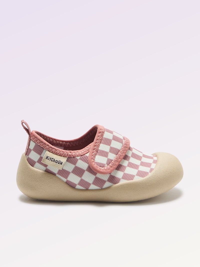 Chaussons motricité 3 '1ers pas' - Kitchoun Rose - Kiabi