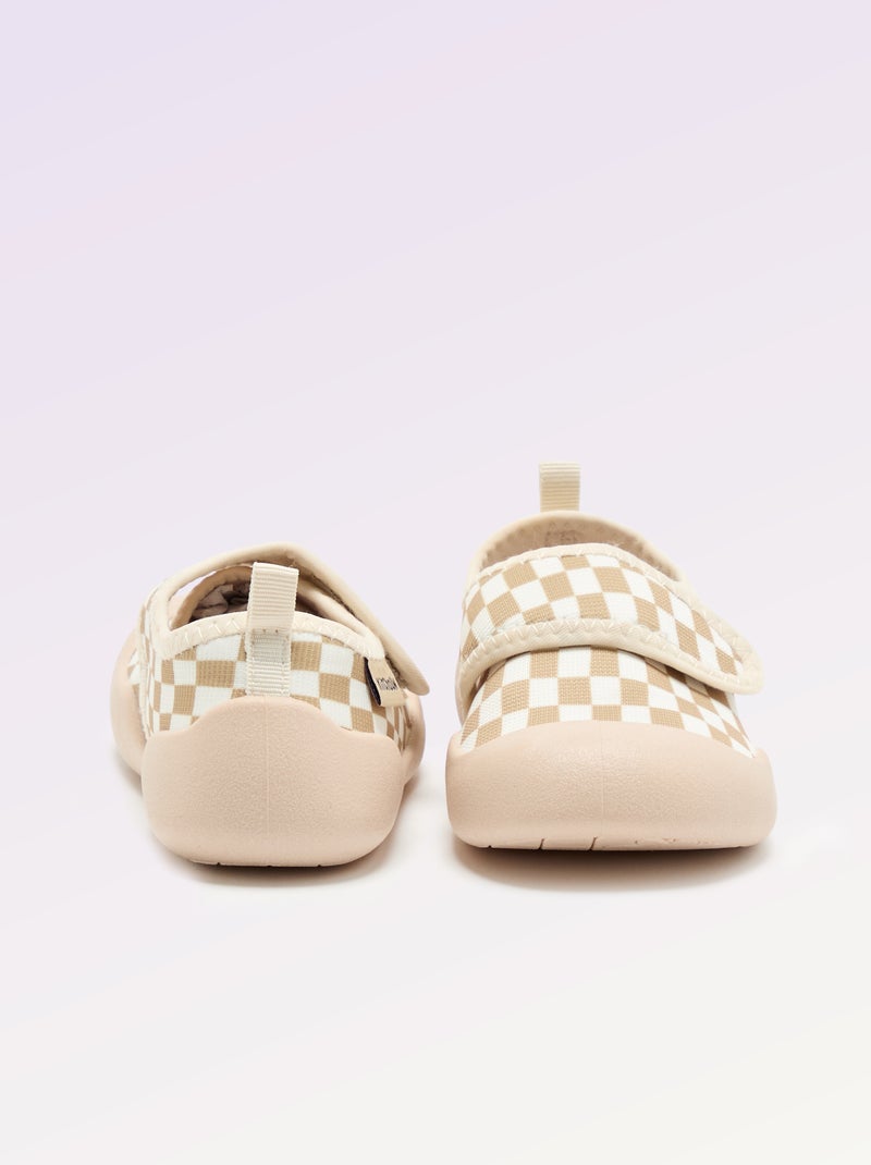 Chaussons motricité 4 'marcher' - Kitchoun Beige - Kiabi