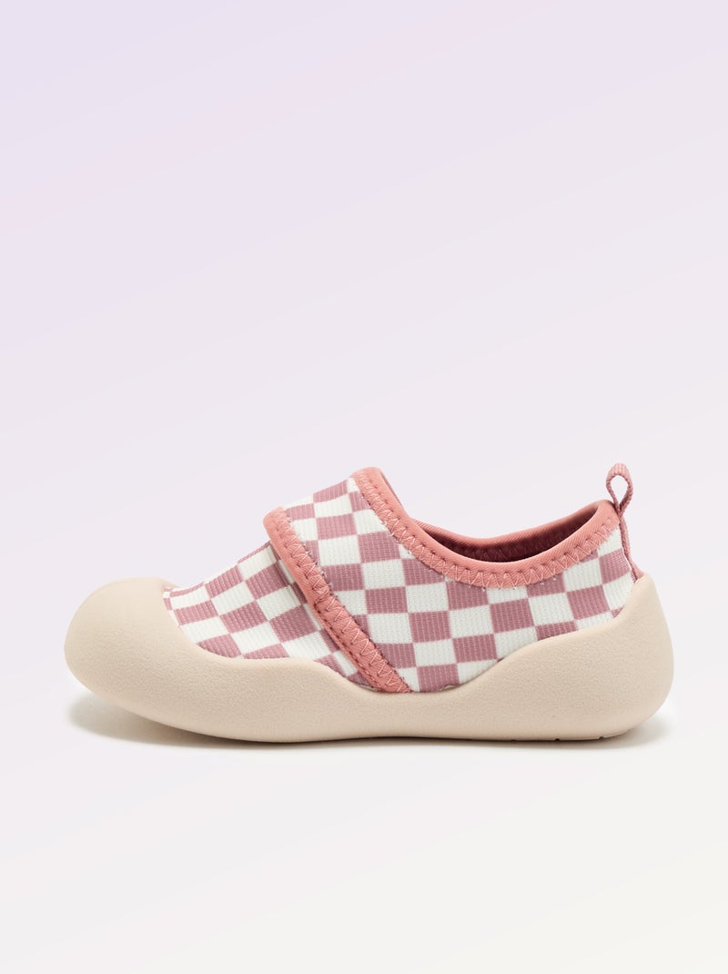 Chaussons motricité 4 'marcher' - Kitchoun Rose - Kiabi