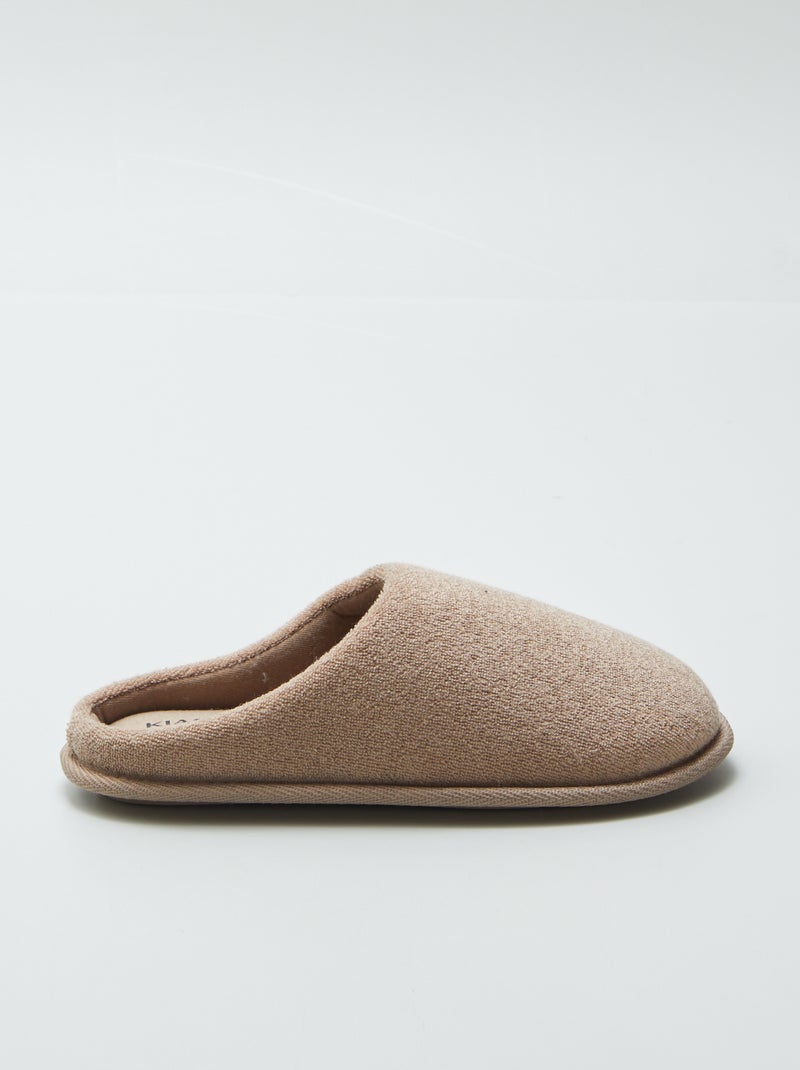 Chaussons mules Beige - Kiabi