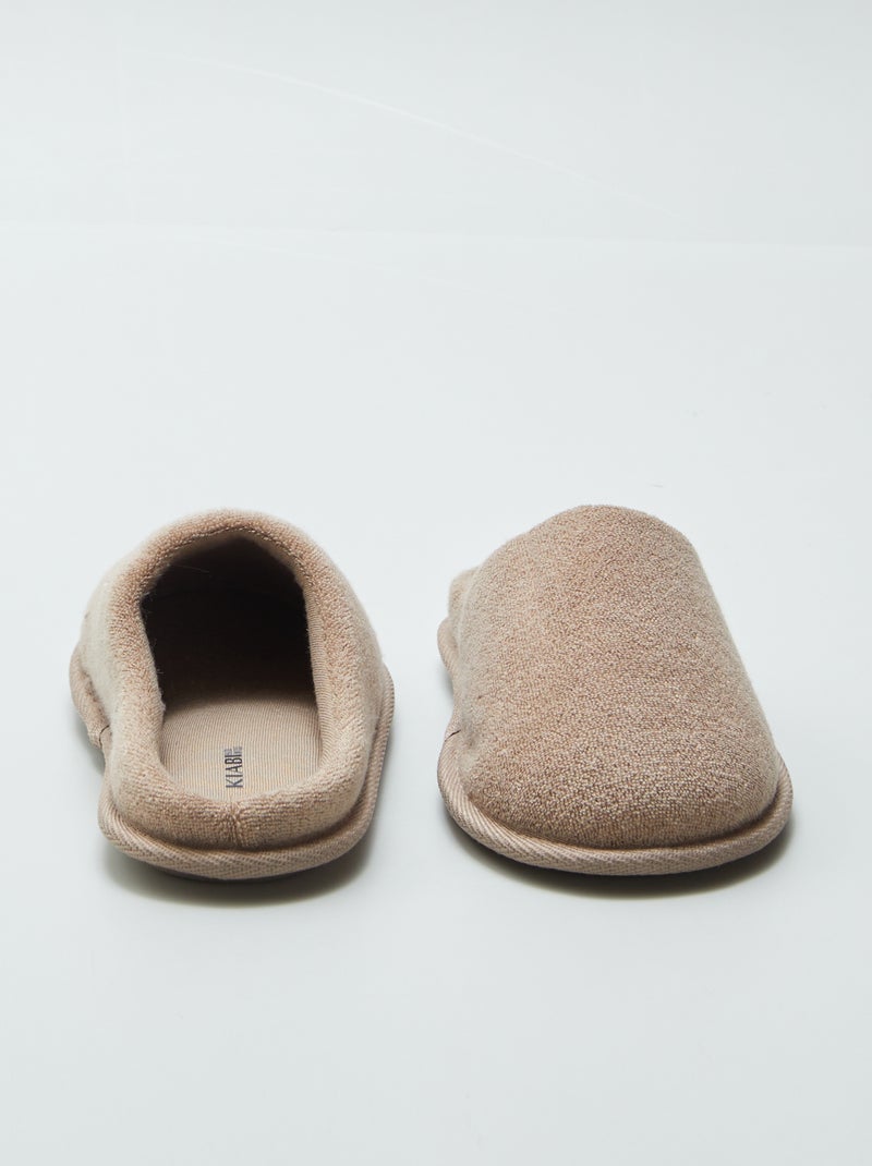 Chaussons mules Beige - Kiabi