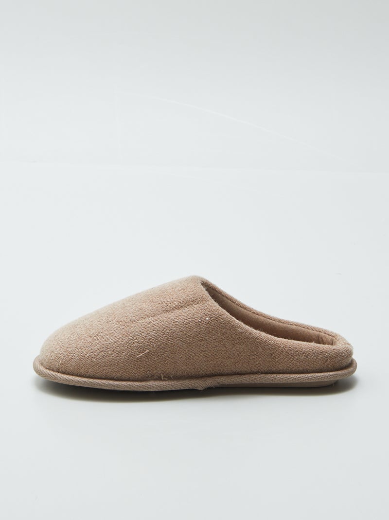 Chaussons mules Beige - Kiabi