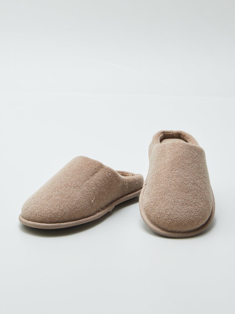 Chaussons mules Beige - Kiabi