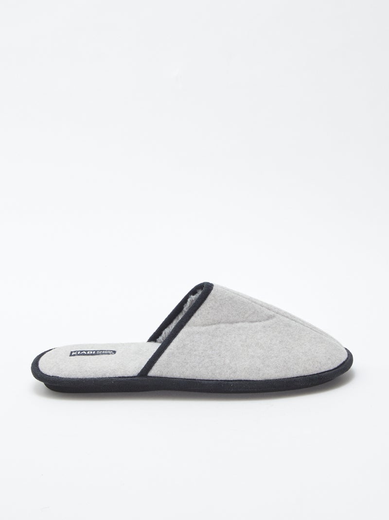 Chaussons mules Gris - Kiabi