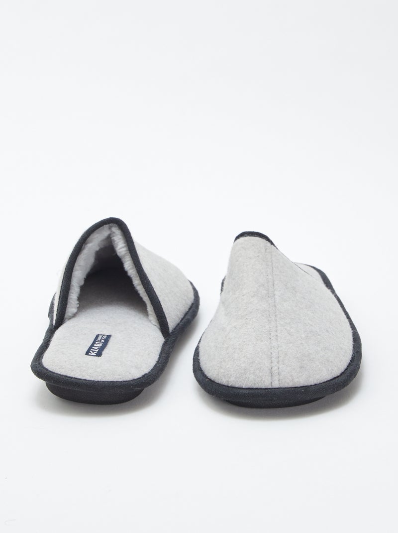 Chaussons mules Gris - Kiabi