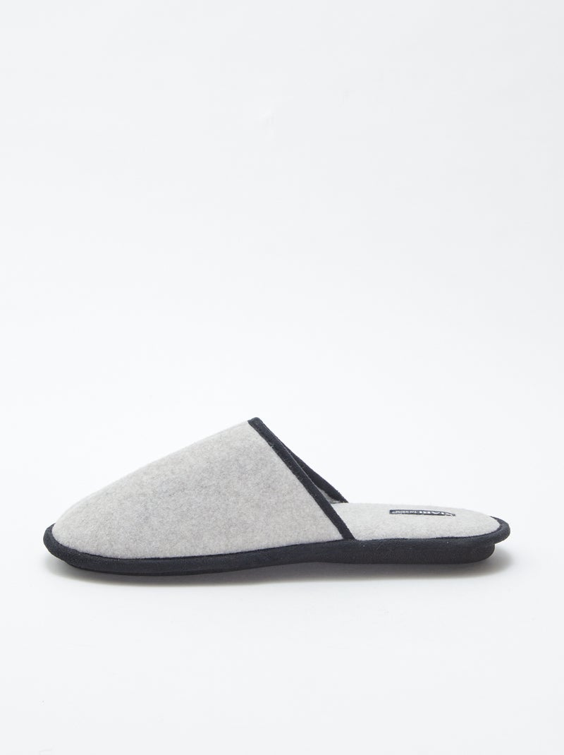 Chaussons mules Gris - Kiabi