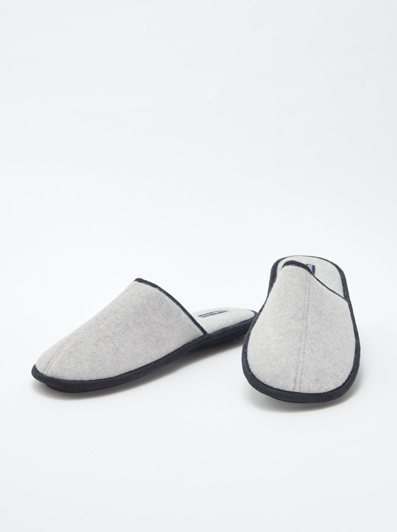Chaussons mules Gris - Kiabi