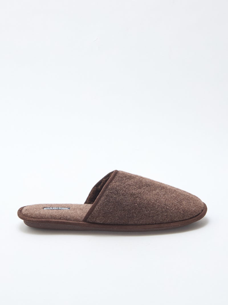 Chaussons mules Marron - Kiabi
