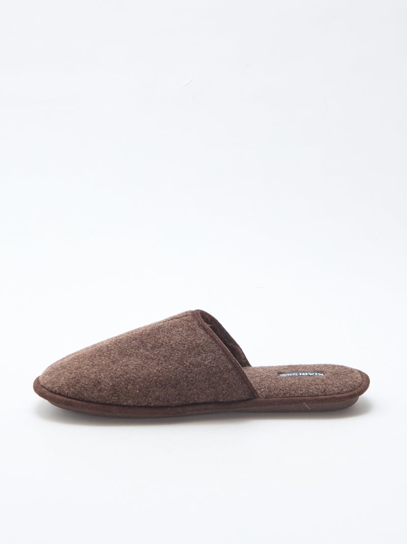 Chaussons mules Marron - Kiabi