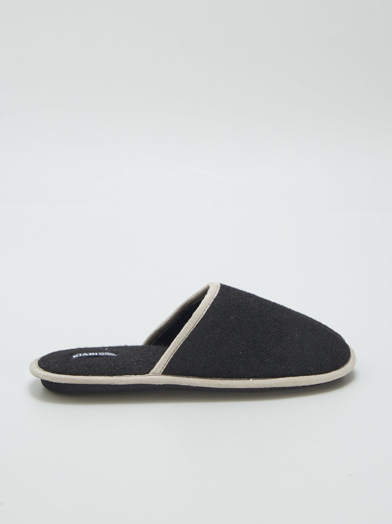 Chaussons mules Noir - Kiabi