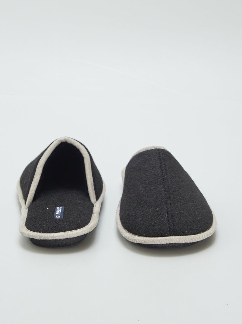 Chaussons mules Noir - Kiabi