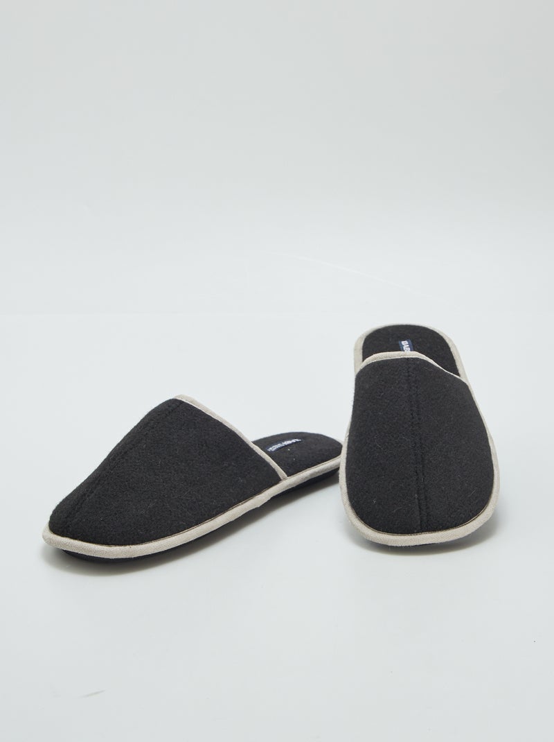 Chaussons mules Noir - Kiabi