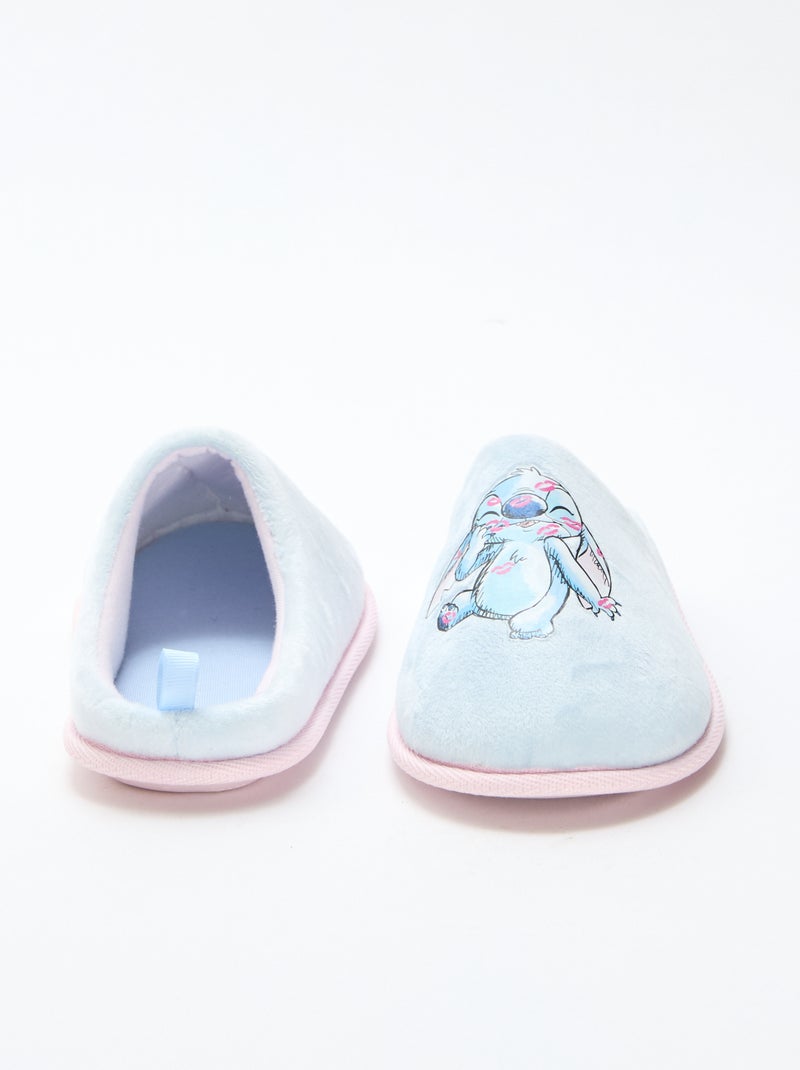 Chaussons mules 'Stitch' Bleu - Kiabi