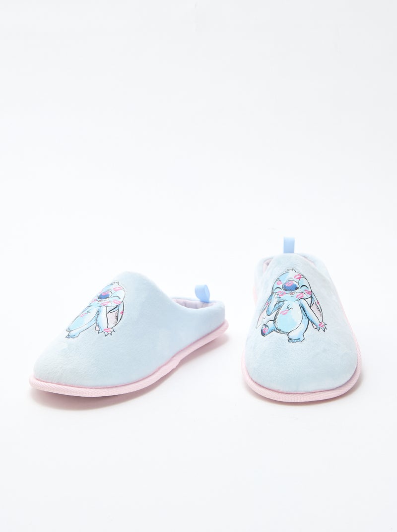 Chaussons mules 'Stitch' Bleu - Kiabi
