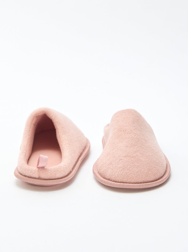 Chaussons mules unis Rose - Kiabi