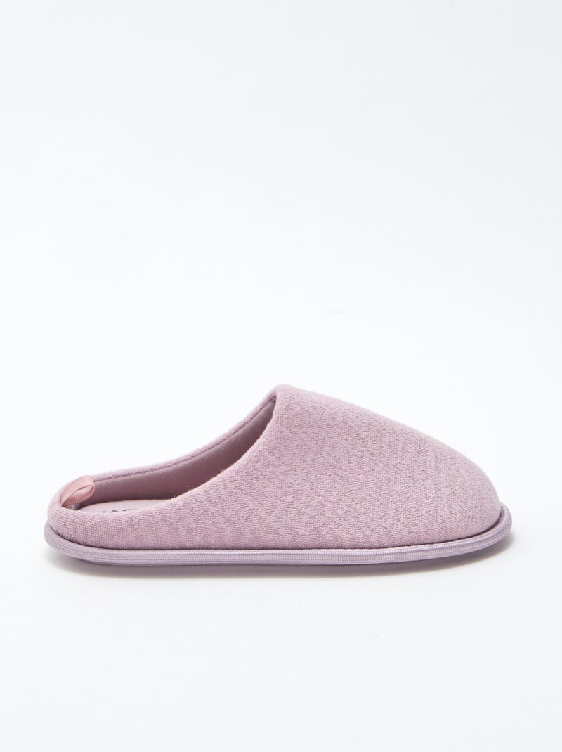 Chaussons mules unis Violet - Kiabi