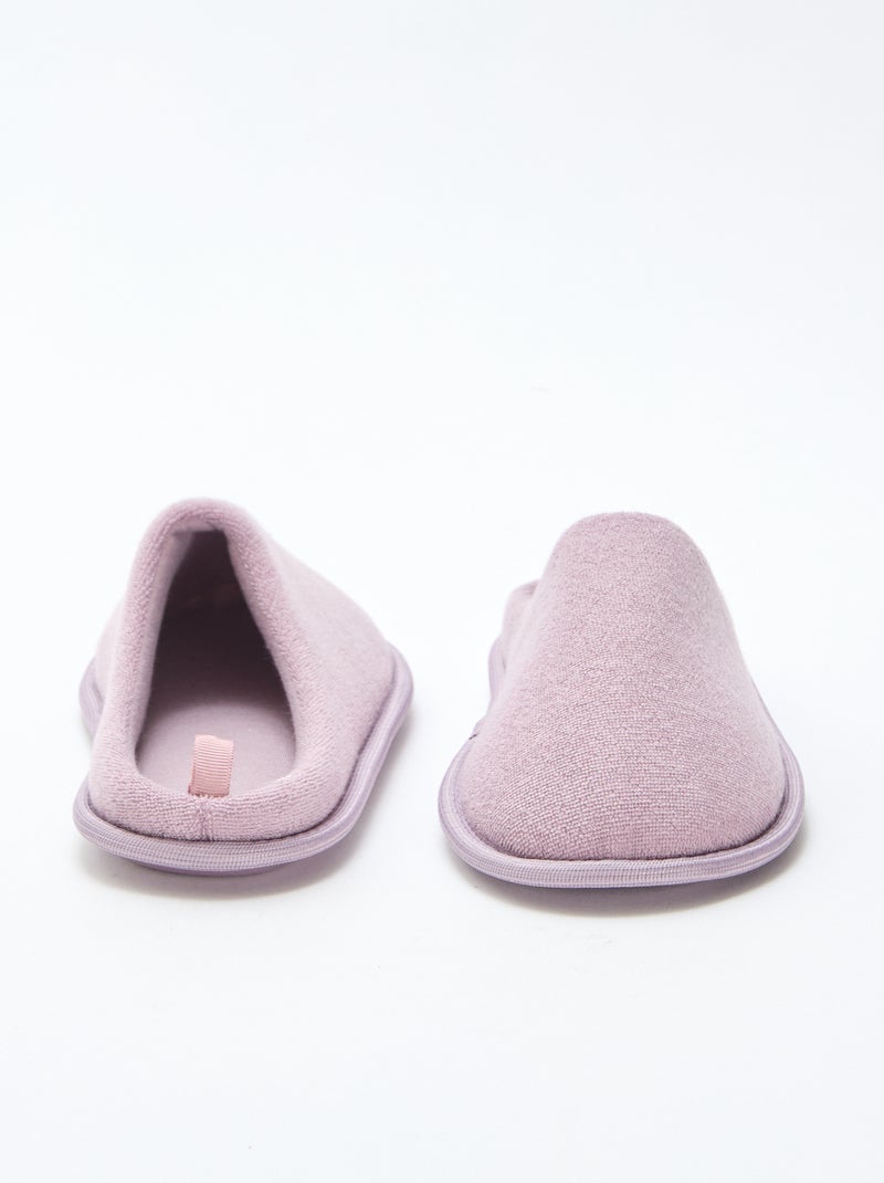 Chaussons mules unis Violet - Kiabi