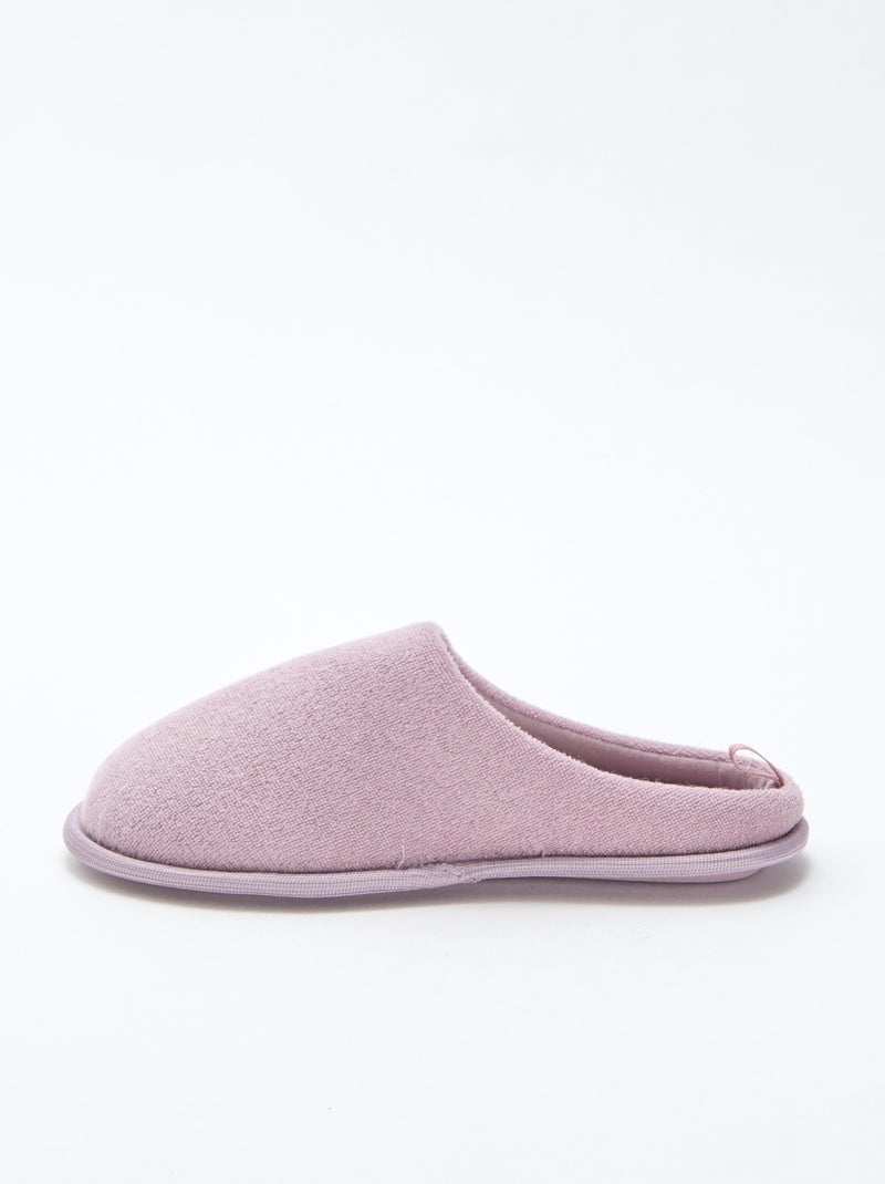 Chaussons mules unis Violet - Kiabi