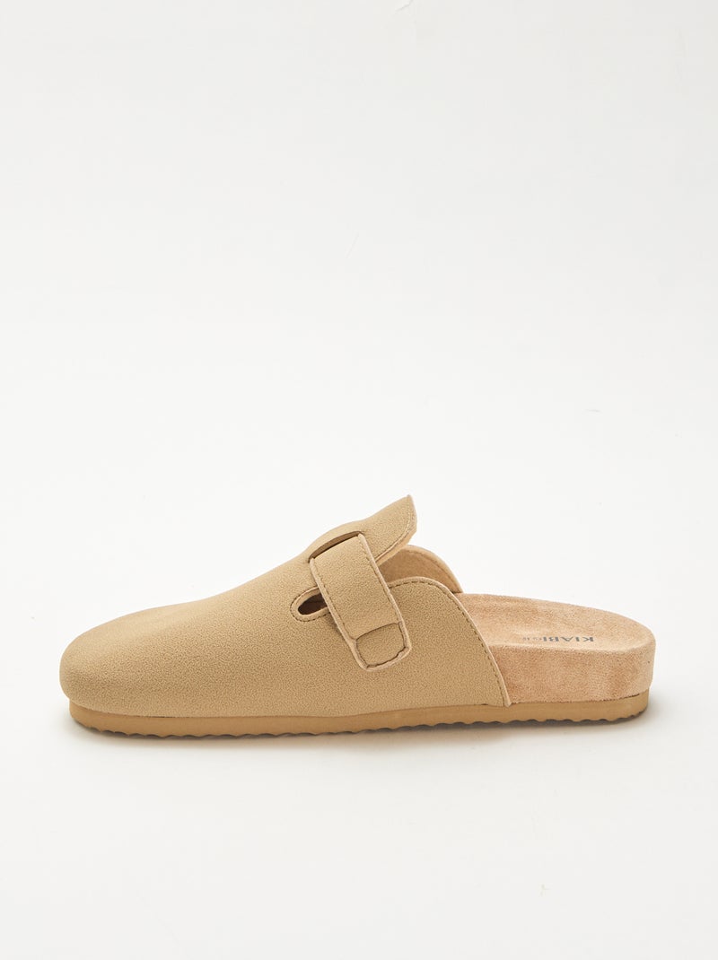Chaussons sabot Beige - Kiabi