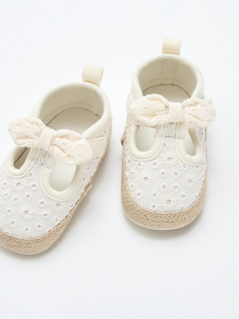 Chaussures en toile macramé Beige - Kiabi