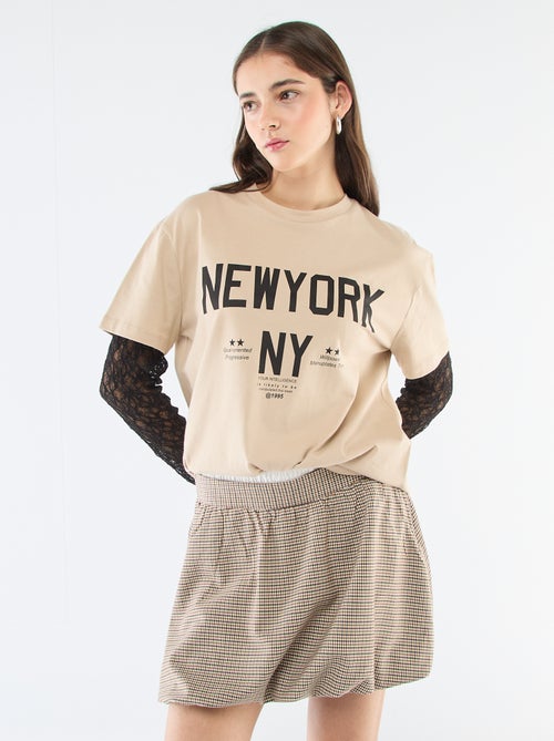 Checked Bubble Skirt - Kiabi Checked Bubble Skirt - Kiabi
