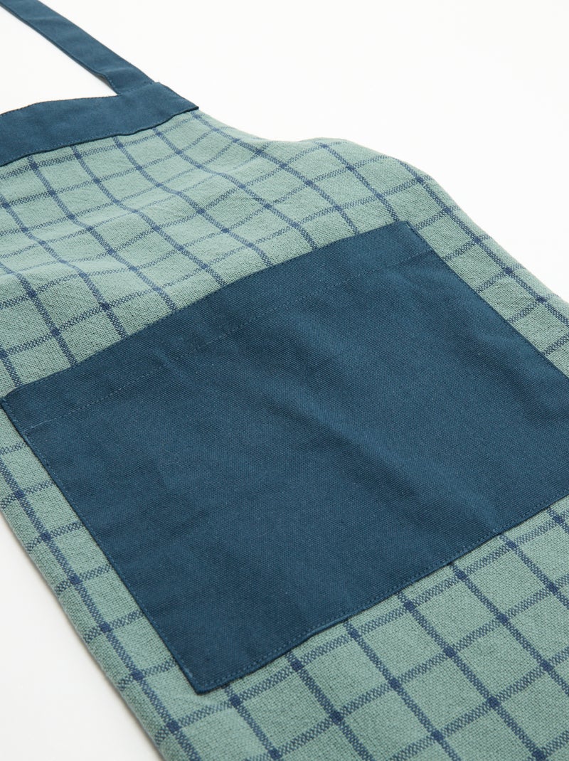 Checked Kitchen Apron - KIABI Home Blue - Kiabi